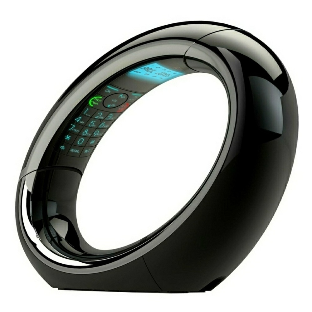 iDECT Eclipse Single Telephone With Answering BLK